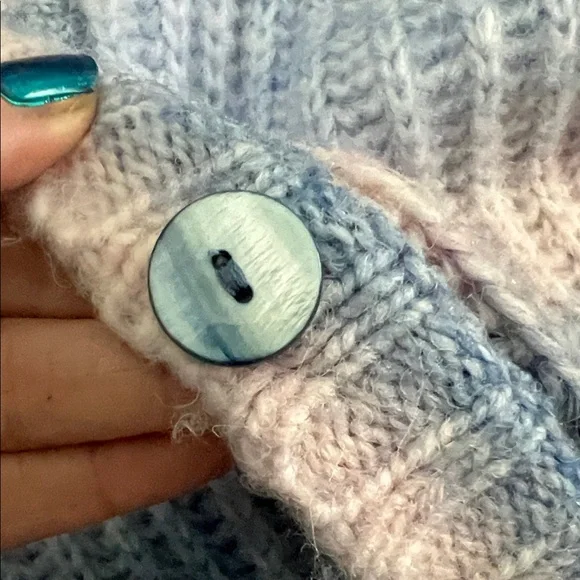 Love and Lemons Blush Purple Multicolor Cardigan Sweater Pockets Wool blend - Picture 5 of 5